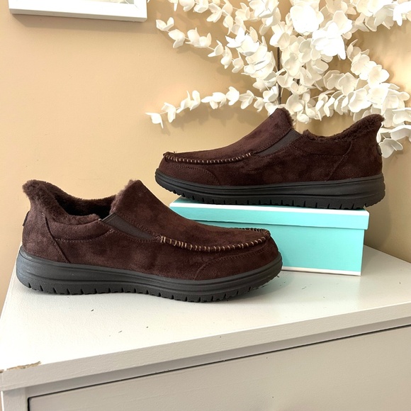 New! SKECHERS SLIP-INS Relaxed Fit MURETTE - SCOFIELD Comfort Shoe Brown Size 9 - Picture 4 of 14